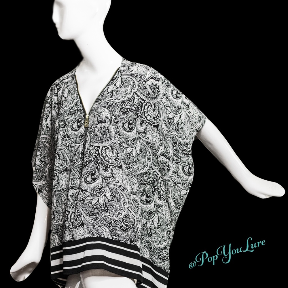 Michael Kors Bat Wing Paisley Top